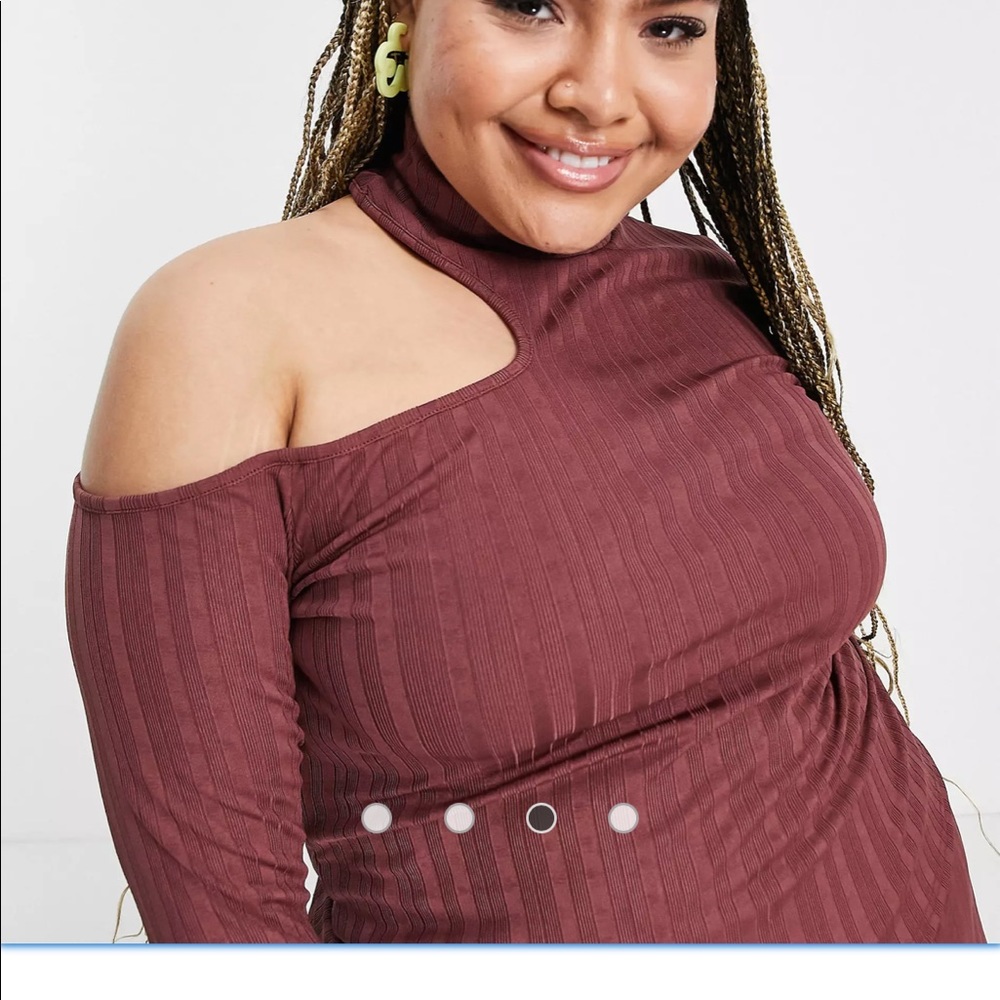 ASOS Asymmetrical Ribbed Top - Picture 3 of 4